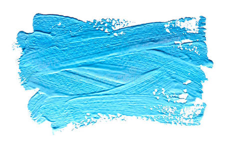 绿漆刷绿松石光蓝色中风关于指已提到的人颜料刷子隔离的照片