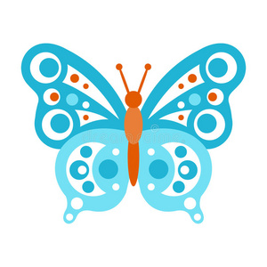 田野乌拉尼亚马达加斯加人蝴蝶和敞开的飞行章对称性地飞行的明亮的蓝