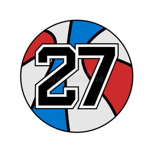 二十骡队球关于篮球象征和数字27照片