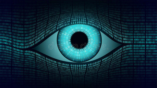 大的兄弟电子的眼睛观念,科技为指已提到的人全球的照片