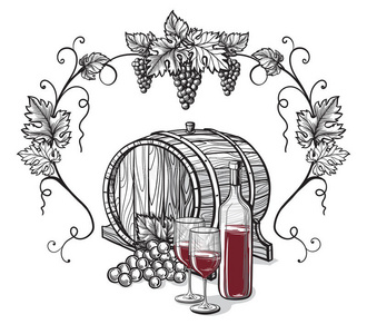 矢量葡萄酒图片-矢量葡萄酒素材-矢量葡萄酒插画-摄图新视界