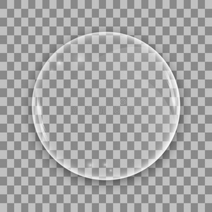 玻璃透镜向透明的背景照片