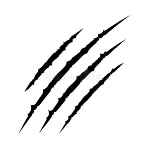 弯弯的小路黑的的爪动物擦擦小路.猫老虎抓痕照片