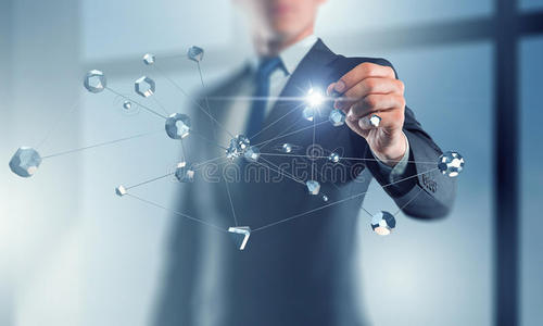 知恩那个科技商业det.那个连接人.混合的媒体照片