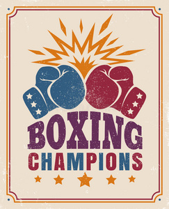 一拳刻印海报为一拳击插画