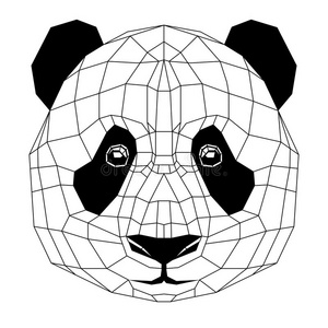 几何狗熊线条图片