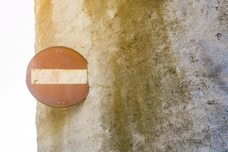 进入安全不安全生锈的不进入符号照片