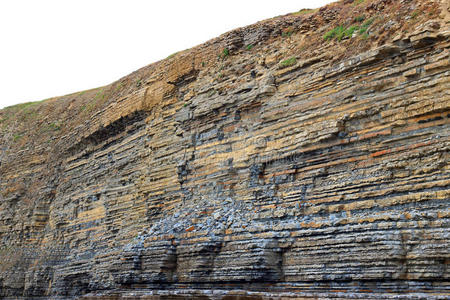 沉积的岩石采用层-岩层,地层.地质学.照片