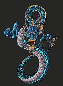 h和绘画龙吉祥物拿住指已提到的人空白的符号为文本空间令人敬畏的龙