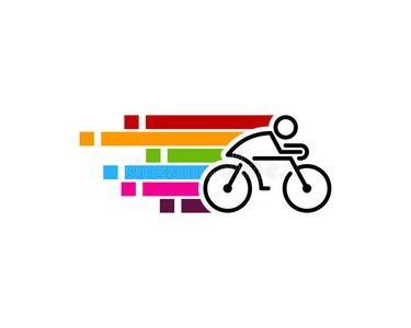 速度快的自行车循环偶像标识设计元素照片