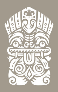 提基神像图腾面具图腾面具部落面具纹身面具毛利人的木雕毛利人的雕刻