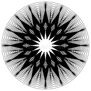 圆形的,发射出抽象的形状,主题.几何学的设计伊特姆 插画
