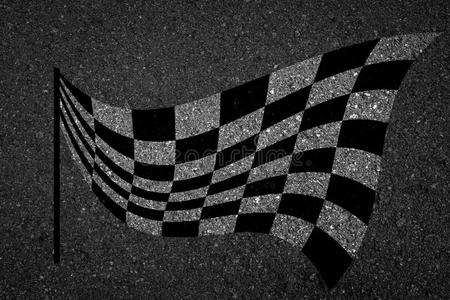 多变的旗,有关运动的赛跑象征.照片