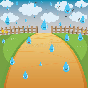 下雨矢量图片