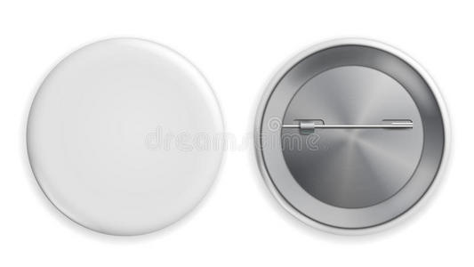 干净的徽章空白的白色的徽章矢量.现实的说明.干净的空的圆周率照片