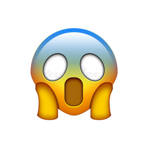 两个鬼表情符号黄色的鬼似的面容和两个手偶像照片