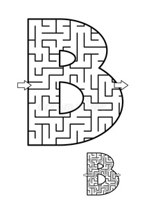 学校字母表背向学校alphabet字母表活动-信英语字母表的第2个字母迷宫