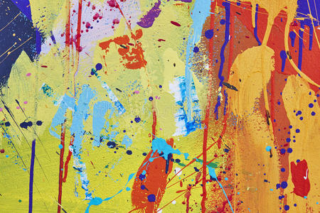 多彩的生动的和织地粗糙的水粉画抽象的背景.照片