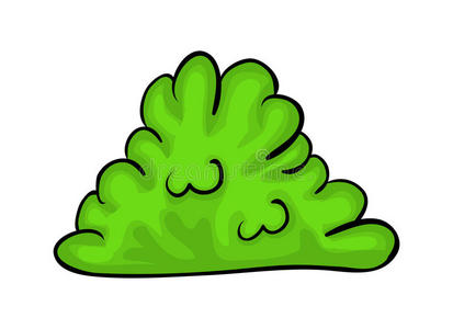 绿色灌木怎么画图片