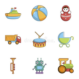 小孩玩具偶像放置,漫画方式照片