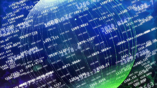 全球的通讯,信息空间大量的和十进位的数字照片
