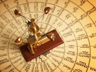 古老的风速计向地图关于指已提到的人风照片