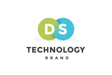 两个圆象征关于商业公司和两个圆照片