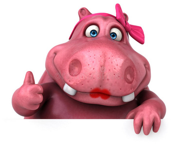 粉红色的河马-3英语字母表中的第四个字母说明照片