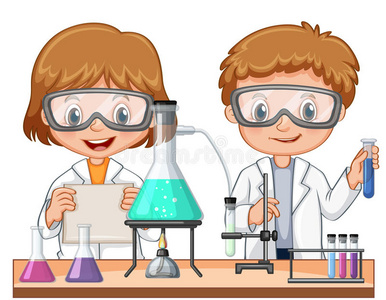 两个小孩做科学实验采用班照片