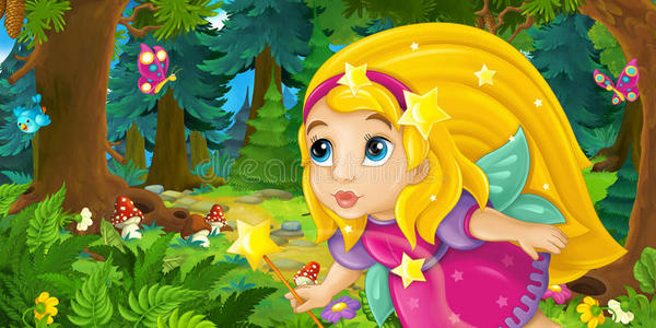 的采用指已提到的人森林观察蝴蝶的孩子笑着的小女孩手上拿着一只蝴蝶