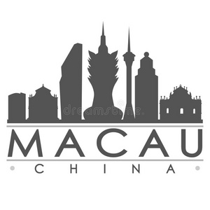 澳门banner澳门轮廓设计城市矢量艺术照片