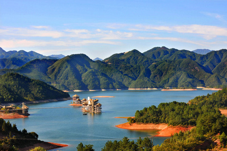 丽水风景浙江紧水滩水库风景照片