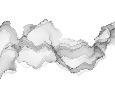 新水墨水墨线条装饰画新中式抽象山水画照片