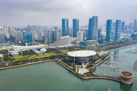 鸟瞰厦门全景