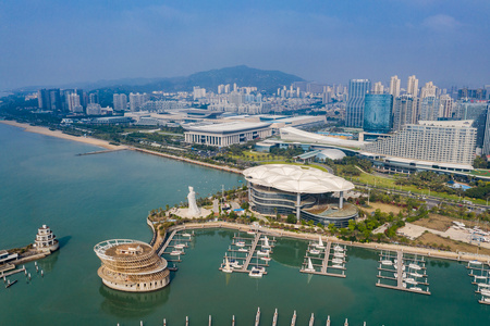 鸟瞰厦门全貌照片