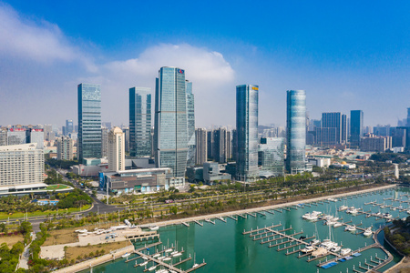 鸟瞰厦门全貌照片