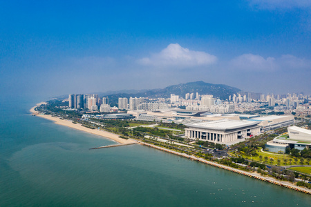 鸟瞰厦门全貌照片