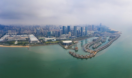 鸟瞰厦门全貌照片
