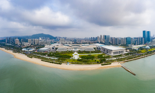 鸟瞰厦门全貌照片