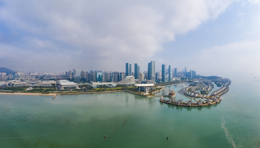 鸟瞰厦门全貌照片