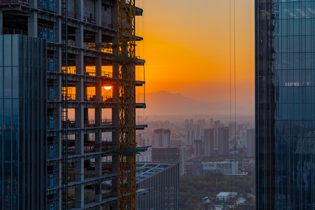 建设中的北京丽泽商务区