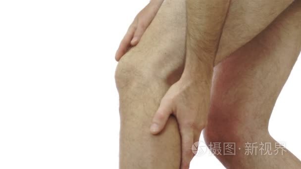 男性揉他膝关节痛视频