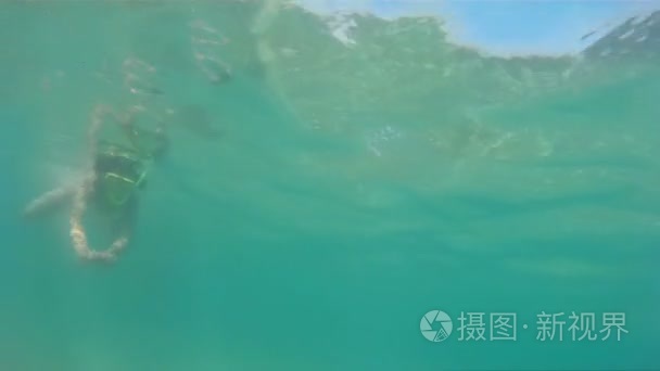 在充满异国情调的海洋中潜水