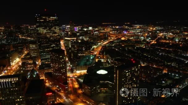 游戏中时光倒流的波士顿夜景视频