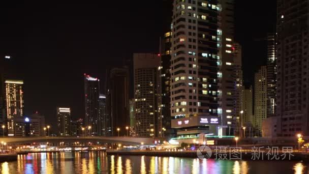 迪拜的夜景视频