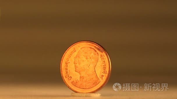 泰国泰铢硬币视频素材