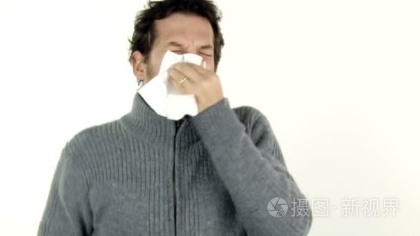 生病的人打喷嚏和咳嗽