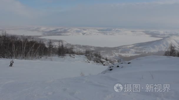 高山滑雪视频