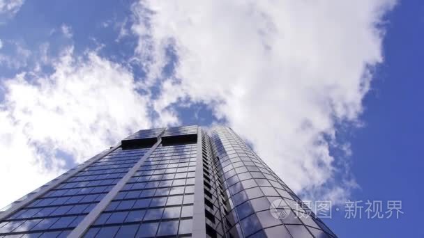 摩天大楼在金融法兰克福视频