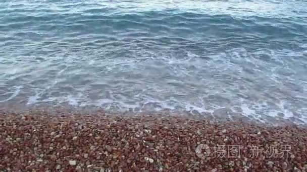 海岸与海洋的蓝色水视频